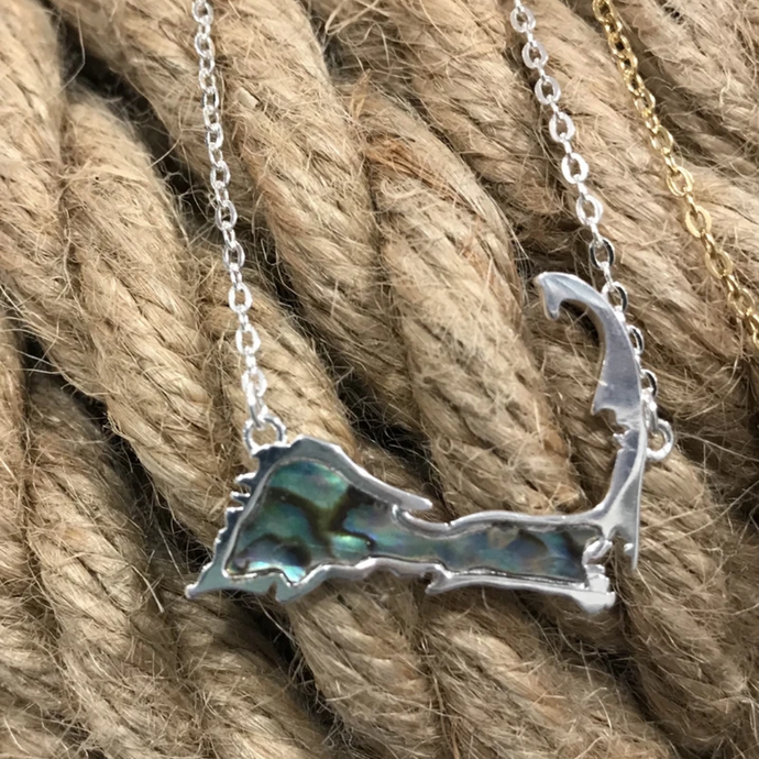 Cape Cod Abalone or Mother Of Pearl  Necklace .925 Sterling - Mermaids on Cape Cod-Official Mermaid Gear