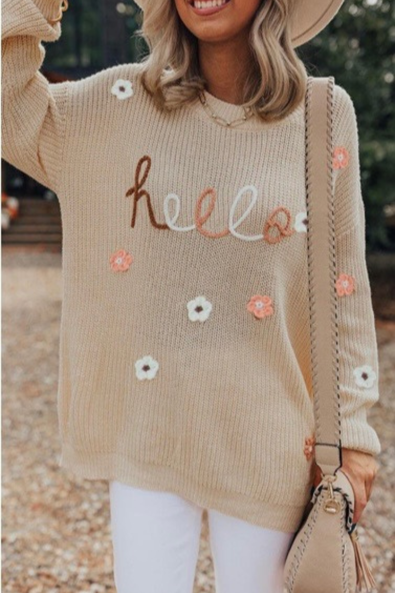Hello Beautiful Sweater-SMALL ONLY