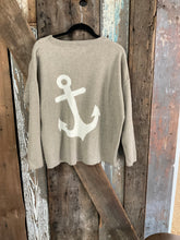 Cape Cod White Anchor Sweater-XS, S, L & XL ONLY