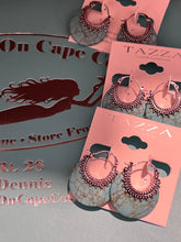 Turquoise Silver Tone Hoop Earrings