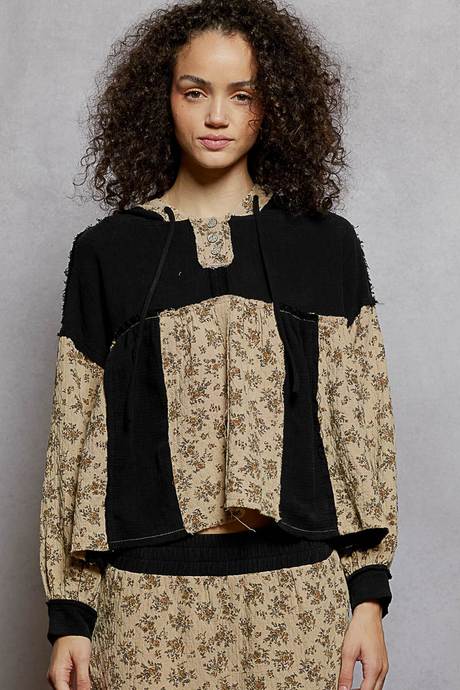 Midnight Beach Rose Hoodie