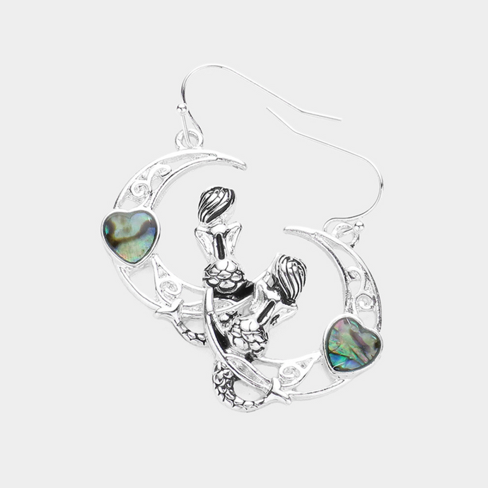 Crescent Moon Mermaid Earrings