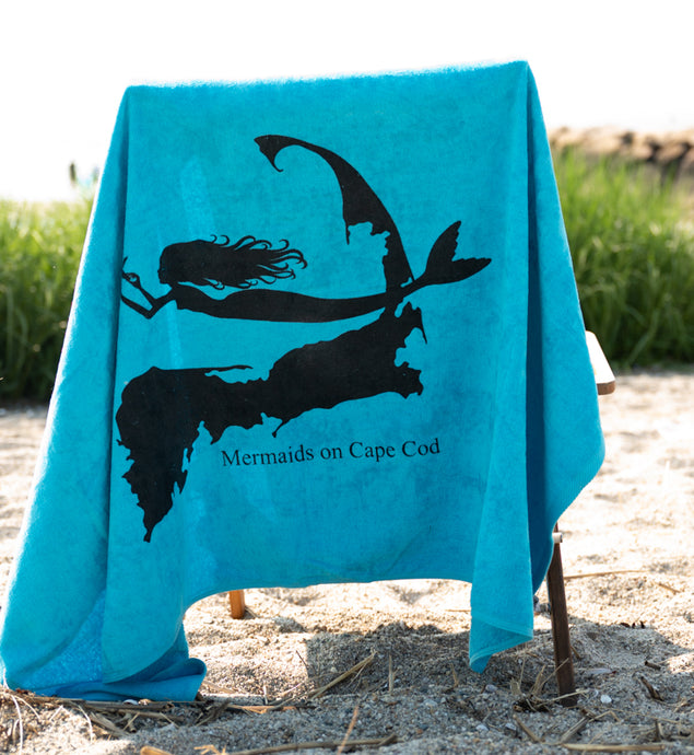 Mermaids on Cape Cod Beach Towel - Mermaids on Cape Cod-Official Mermaid Gear