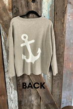 Cape Cod White Anchor Sweater-XS, S, L & XL ONLY