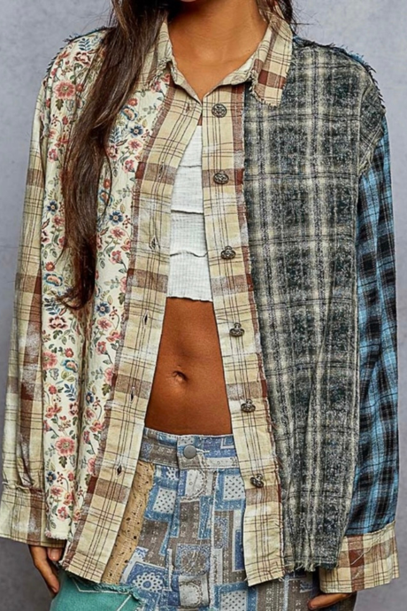 Vintage Grown Plaid Top