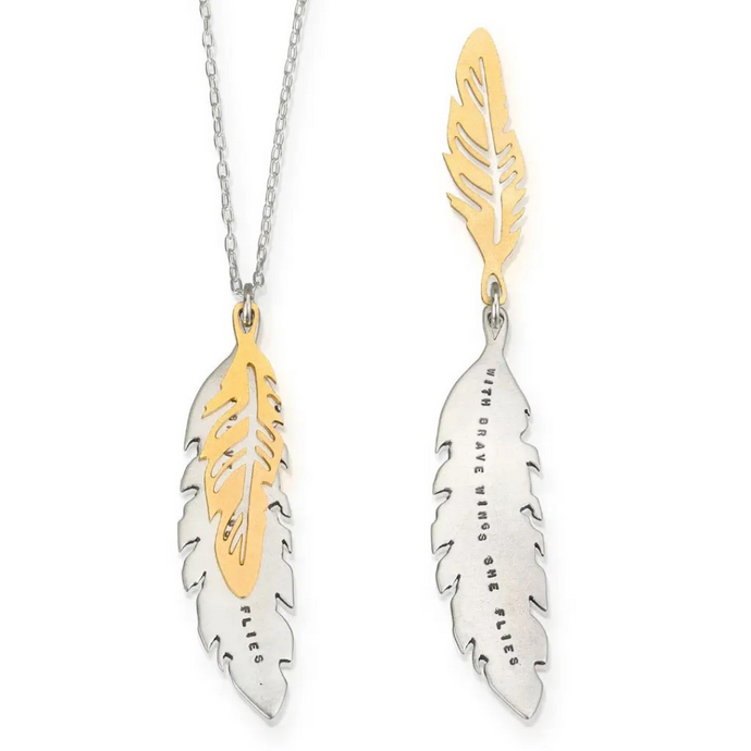 Be Brave Wings Fly Necklace