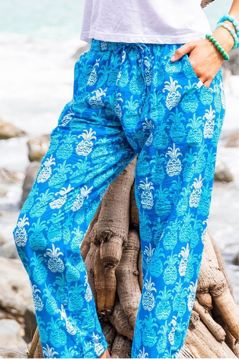 Tropical Blue Mahalo Pants - Mermaids on Cape Cod-Official Mermaid Gear