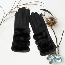 Fuzzy Fur Trim Gloves