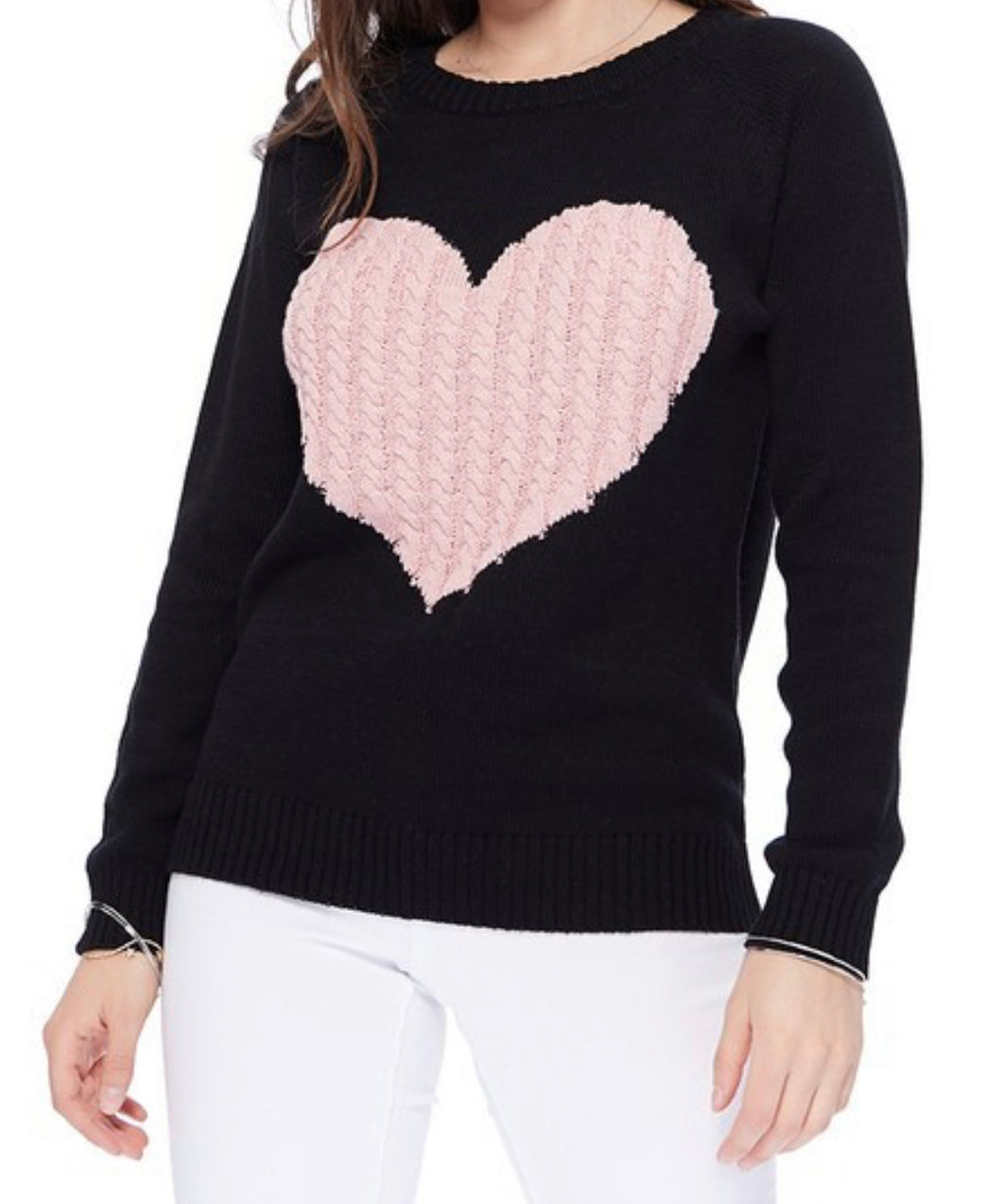 Cable Heart Sweater