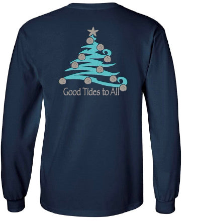 Good Tides to All Long Sleeve - Mermaids on Cape Cod-Official Mermaid Gear