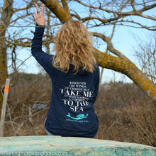 Take Me to The Sea: Hooded Shirt in White or Navy - Mermaids on Cape Cod-Official Mermaid Gear