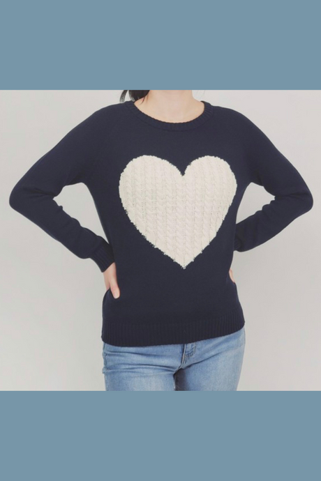 Cable Heart Sweater