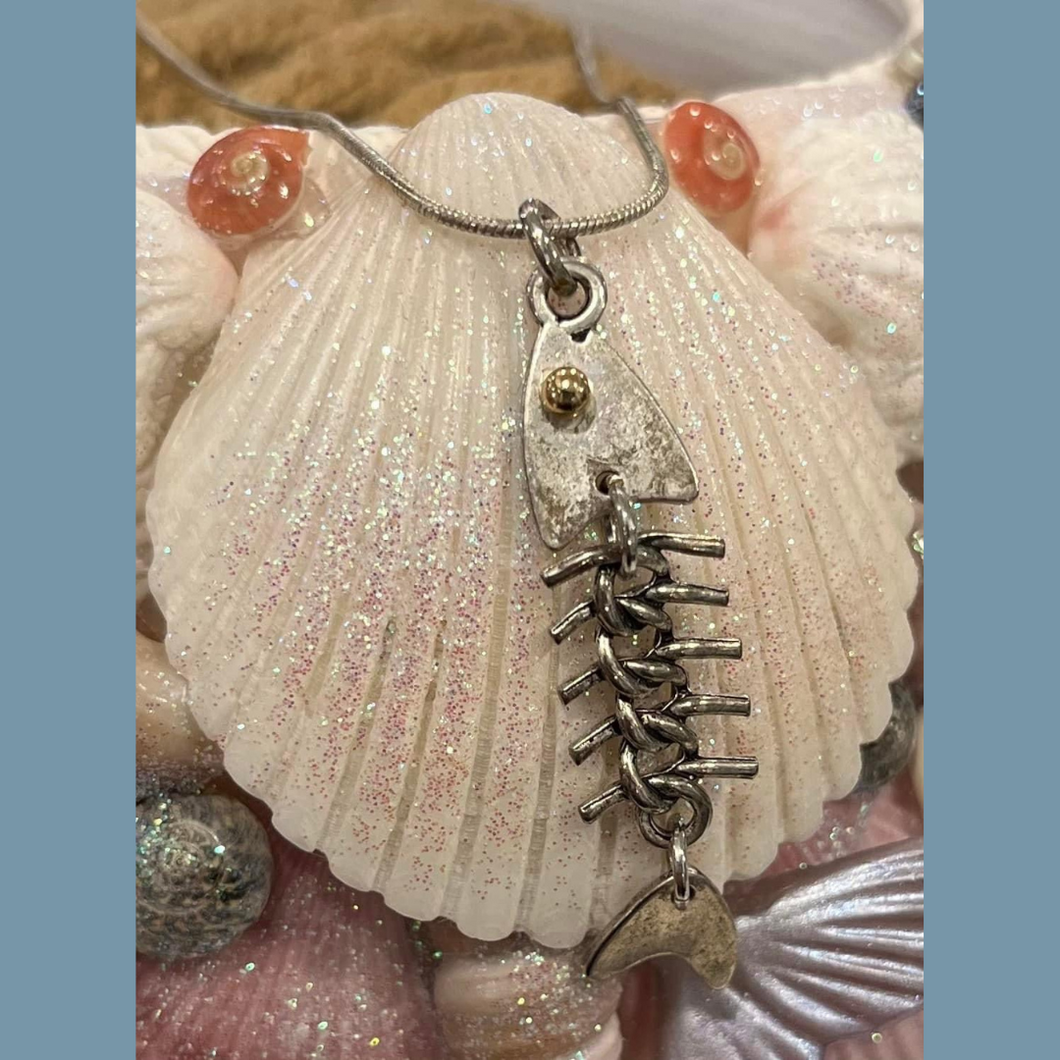 Deconstructed Fish Bone Necklace