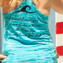 #BeachBeautiful Burnout Racerback Tanks - Mermaids on Cape Cod-Official Mermaid Gear