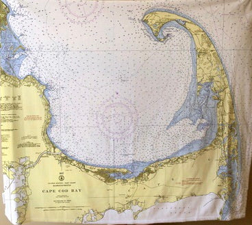 Cape  Cod or CUSTOM Nautical Chart Blanket - Mermaids on Cape Cod-Official Mermaid Gear