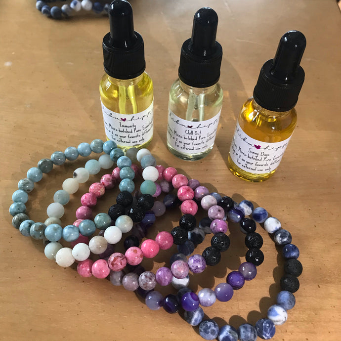 Handcrafted Essential Oil Diffuser Bracelets for Fundraisers - Mermaids on Cape Cod-Official Mermaid Gear
